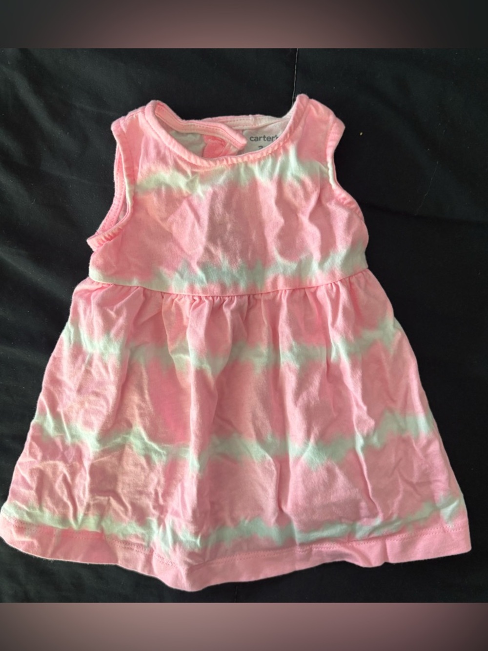 Carter's Pink and White Tie-Dye Tank Dress